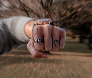 Preview wallpaper hand, fist, ring, tattoo, watch