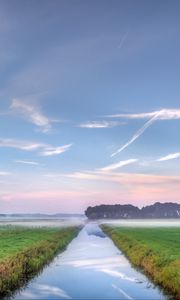 Preview wallpaper hand, fog, distance, horizon