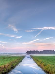 Preview wallpaper hand, fog, distance, horizon