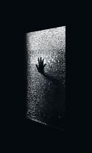 Preview wallpaper hand, glass, silhouette, dark