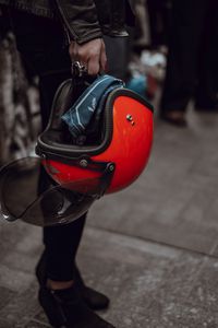 Preview wallpaper hand, helmet, motorcyclist, girl