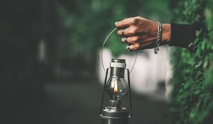 Preview wallpaper hand, lantern, fire, lighting