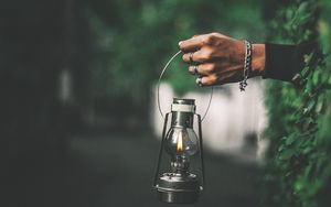 Preview wallpaper hand, lantern, fire, lighting