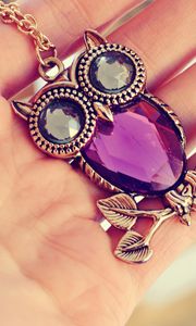 Preview wallpaper hand, owl, pendants, chain, jewelry