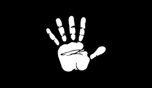 Preview wallpaper hand, palm, art, bw, vector