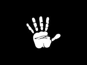 Preview wallpaper hand, palm, art, bw, vector