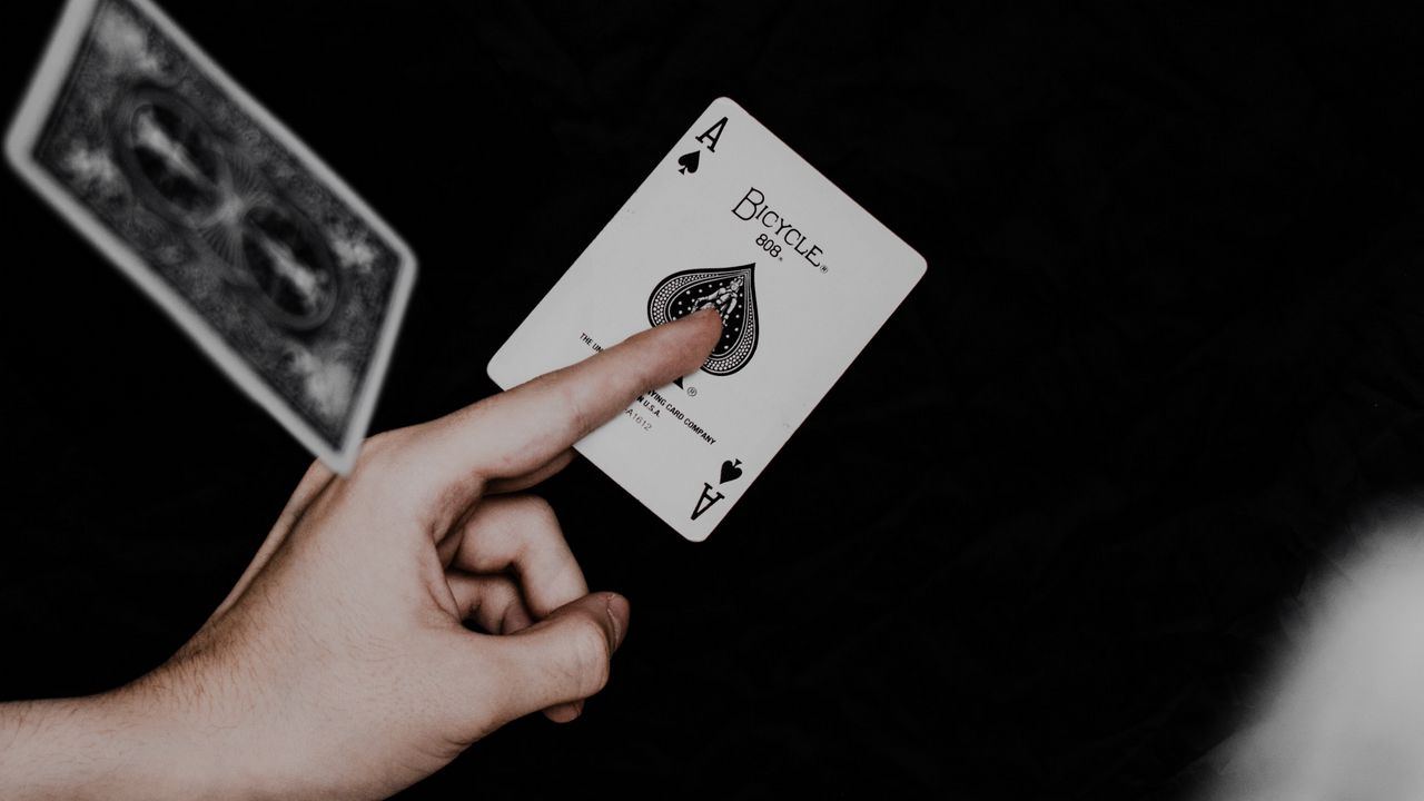Wallpaper hand, playing cards, game