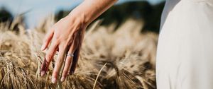 Preview wallpaper hand, ring, grass