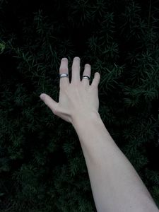 Preview wallpaper hand, rings, plant