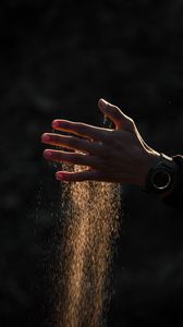 Preview wallpaper hand, sand, dust