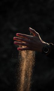 Preview wallpaper hand, sand, dust