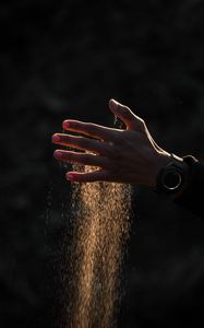 Preview wallpaper hand, sand, dust