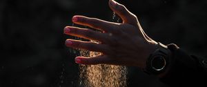 Preview wallpaper hand, sand, dust
