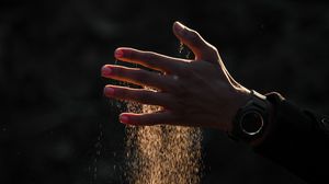 Preview wallpaper hand, sand, dust