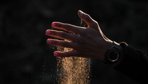 Preview wallpaper hand, sand, dust