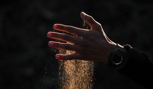 Preview wallpaper hand, sand, dust