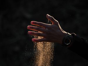 Preview wallpaper hand, sand, dust