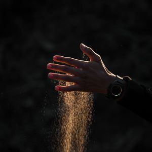 Preview wallpaper hand, sand, dust