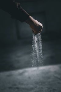 Preview wallpaper hand, sand, particles