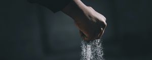 Preview wallpaper hand, sand, particles
