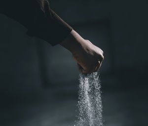 Preview wallpaper hand, sand, particles