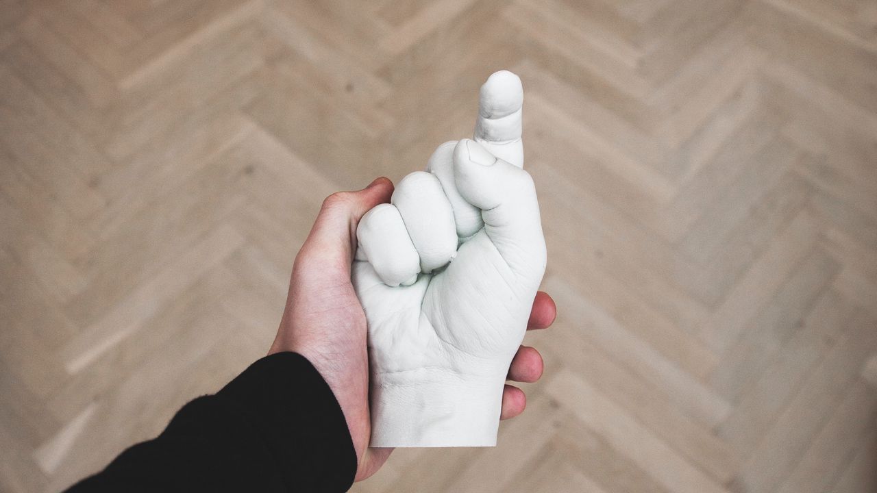 Wallpaper hand, sculpture, fingers