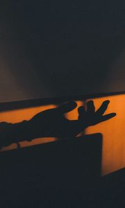 Preview wallpaper hand, shadow, dark