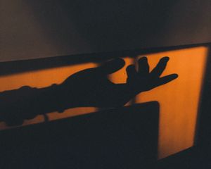 Preview wallpaper hand, shadow, dark