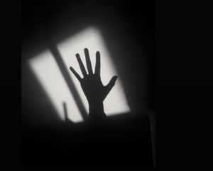 Preview wallpaper hand, shadow, light, black and white, black