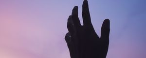 Preview wallpaper hand, silhouette, sky