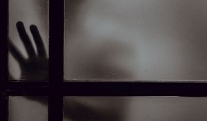 Preview wallpaper hand, silhouette, window, blur