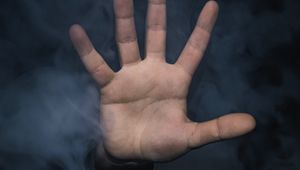 Preview wallpaper hand, smoke, fingers, palm, gesture