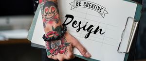 Preview wallpaper hand, tattoos, inscription, calligraphy, design