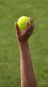 Preview wallpaper hand, tennis ball, ball, tennis, sport