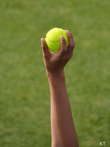 Preview wallpaper hand, tennis ball, ball, tennis, sport