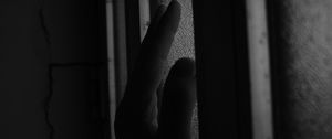 Preview wallpaper hand, touch, bw, dark