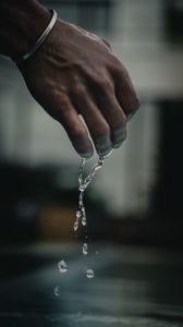 Preview wallpaper hand, water, drops, bracelet, wet