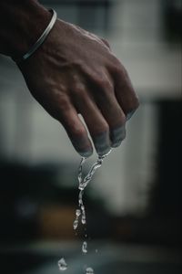Preview wallpaper hand, water, drops, bracelet, wet