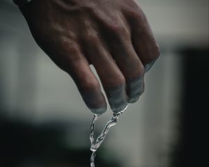 Preview wallpaper hand, water, drops, bracelet, wet