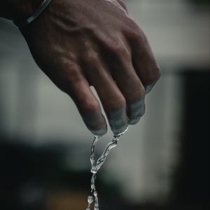 Preview wallpaper hand, water, drops, bracelet, wet