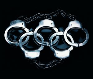 Preview wallpaper handcuffs, round, ring, metal