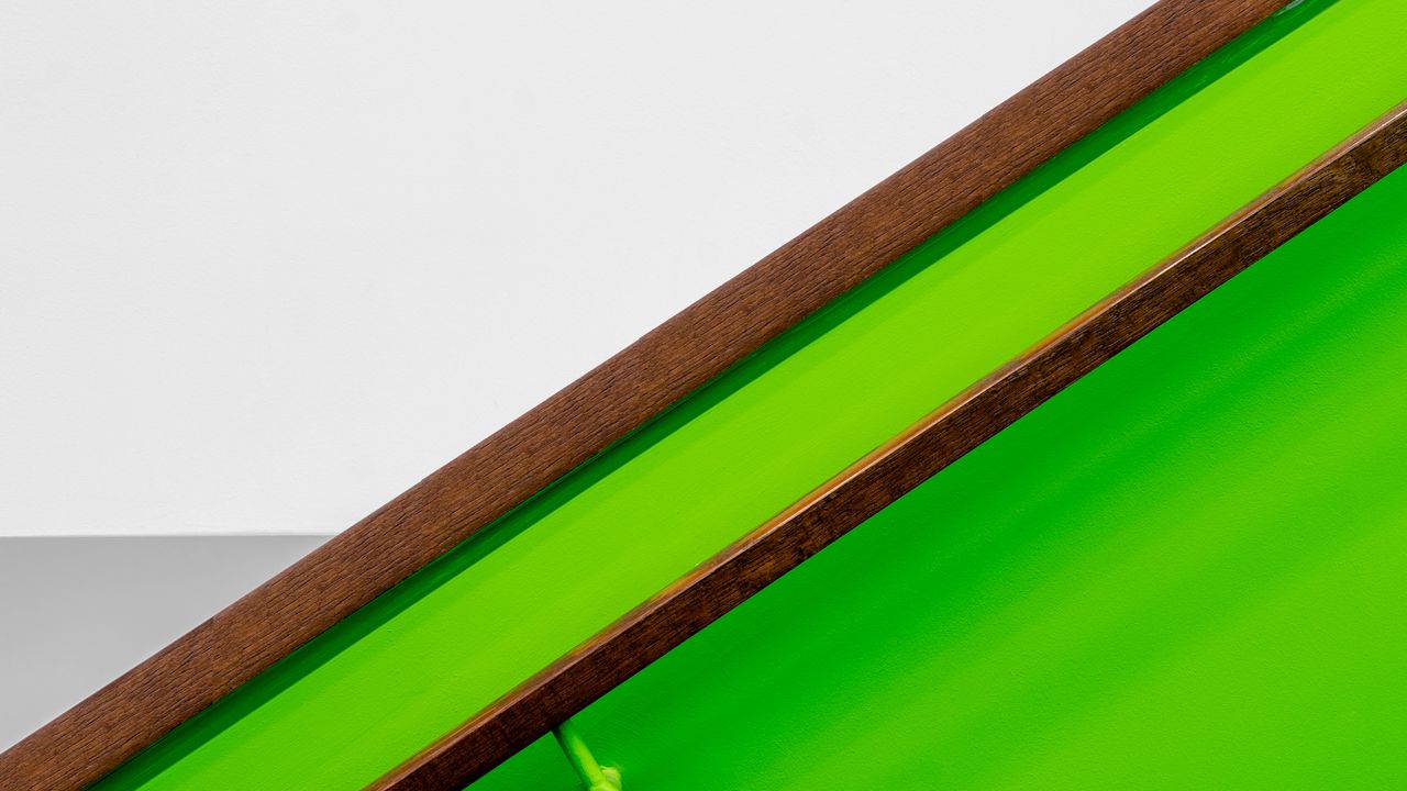 Wallpaper handrail, wall, interior, minimalism, symmetry, green