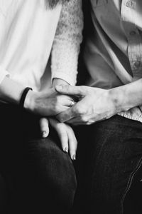 Preview wallpaper hands, bw, love, couple, tenderness