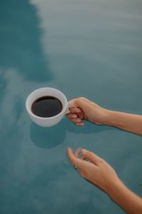 Preview wallpaper hands, coffee, cup, water