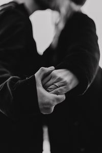 Preview wallpaper hands, couple, bw, love, romance, tenderness