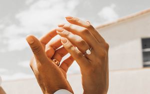 Preview wallpaper hands, couple, touch, rings, love, tenderness