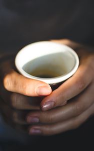 Preview wallpaper hands, fingers, glass, coffee, drink