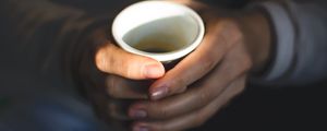 Preview wallpaper hands, fingers, glass, coffee, drink