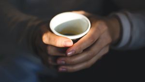 Preview wallpaper hands, fingers, glass, coffee, drink