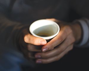 Preview wallpaper hands, fingers, glass, coffee, drink